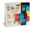 Pintura acrílica set 5 colores en tubo de 75ml