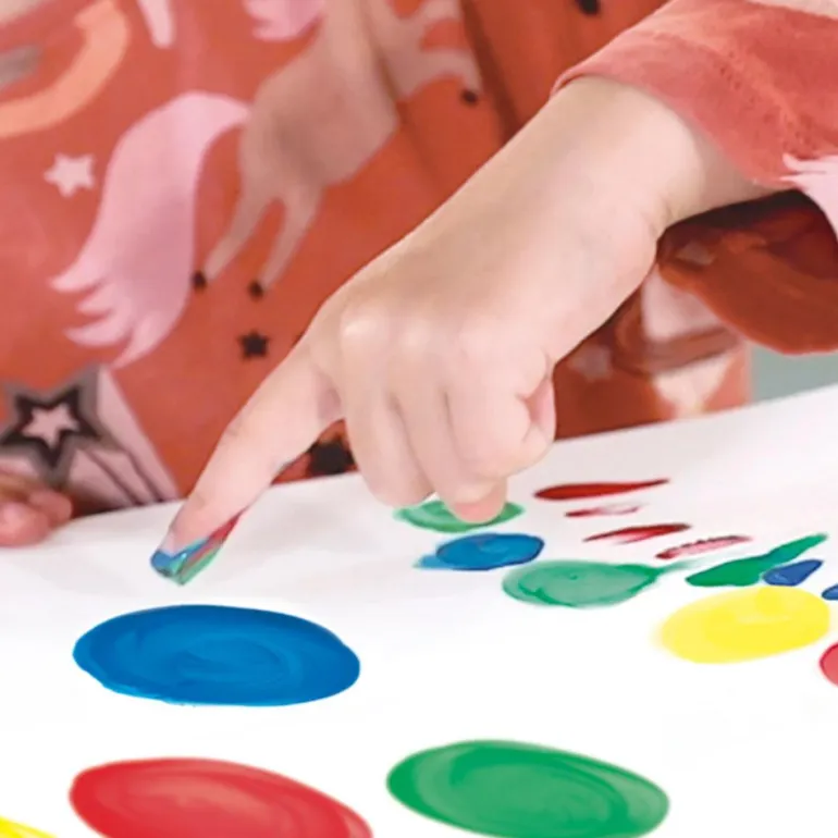 Pintura de dedos 6 colores 40ml. Milan