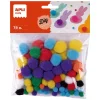Pompones colores tamaño surtido 78 unidades