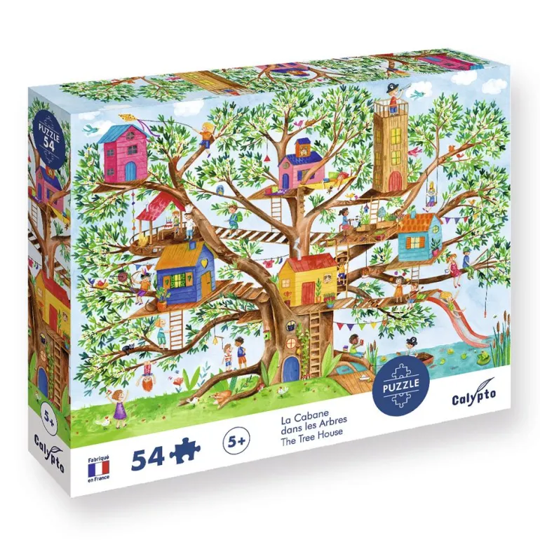 Puzzle casas en el árbol 54 piezas. Calypto