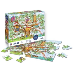 Puzzle casas en el árbol 54 piezas. Calypto