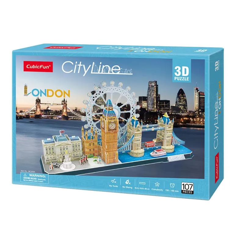 Puzzle 3D city line Londres 107 piezas