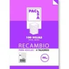 Recambio A4 milimetrado 100 hojas 4 taladros
