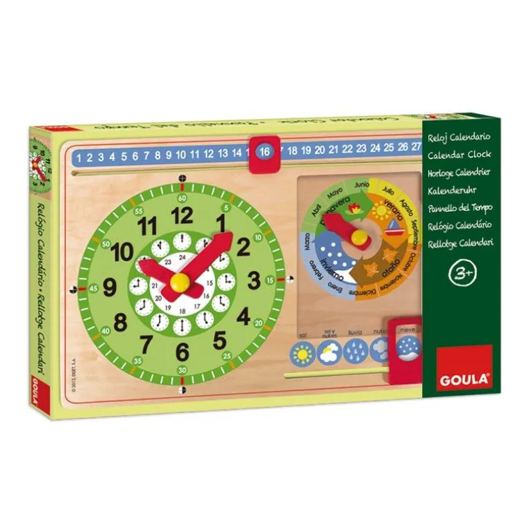 Reloj calendario en castellano