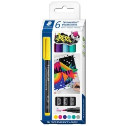 Rotulador Lumocolor 317 punta media 6 colores