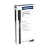 Rotulador Lumocolor negro punta fina caja de 10 unidades