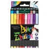 Rotulador punta pincel 20 colores Black Edition