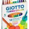 Rotuladores 12 colores Turbo Color Giotto