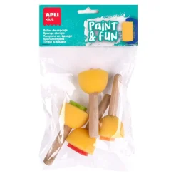 Sellos de esponja con mango 4 unidades Apli