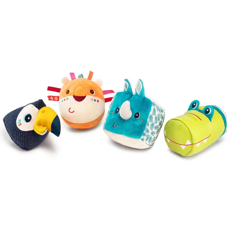 Set 4 animales selva tela actividades
