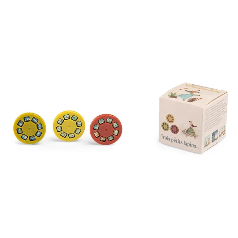Set 3 discos para linterna proyectora de historias Trois petits lapins