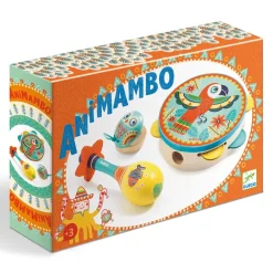 Set 3 instrumentos musicales de madera Animambo