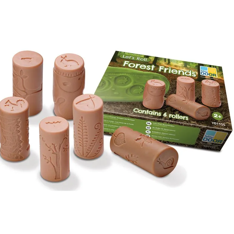 Set 6 rodillos para modelar amigos del bosque