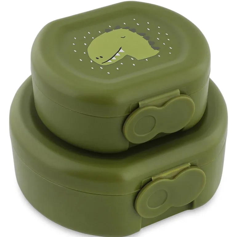 Set 2 tarteras 150ml y 300ml dinosaurio cierre clip