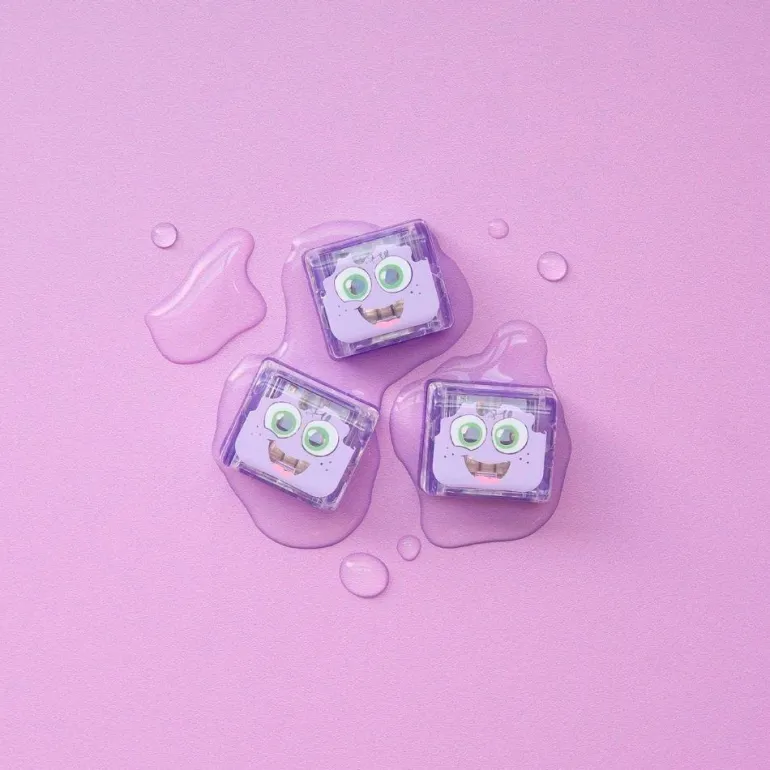Set cubos lilas con luz 4 unidades Glo Pals