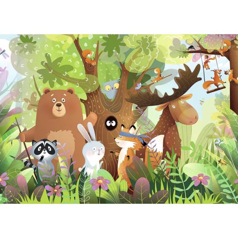 Set dos puzzles Animales salvajes 24 piezas Calypto