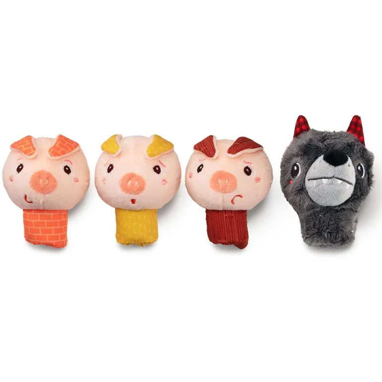 Set marionetas dedo Los Tres Cerditos