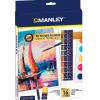 Set pintura gouache 16 piezas Manley