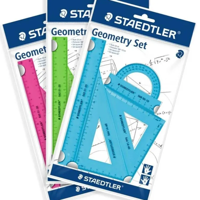 Set reglas escolares colores surtidos