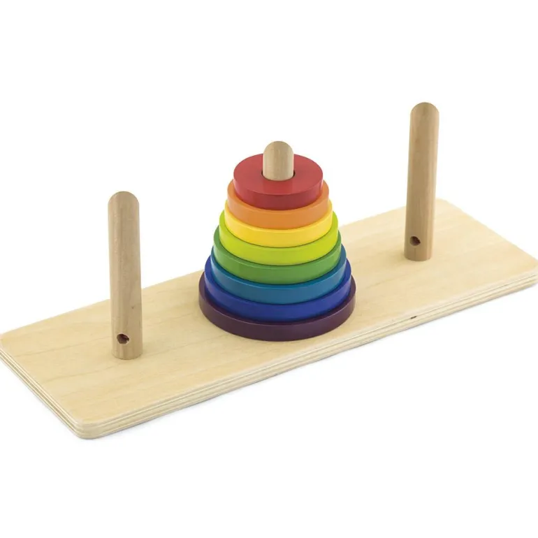 Torre de Hanoi madera juego lógica